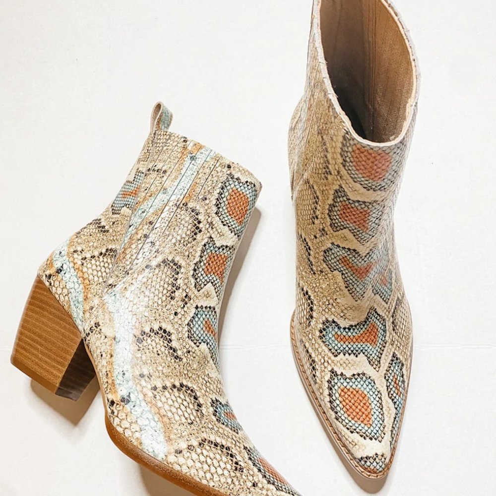Matisse - Multi-Colored Snake Boot (perfect condition - only worn 3 times!)